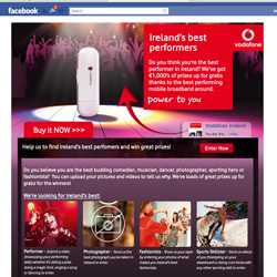 Bespoke development of Facebook App for Vodafone